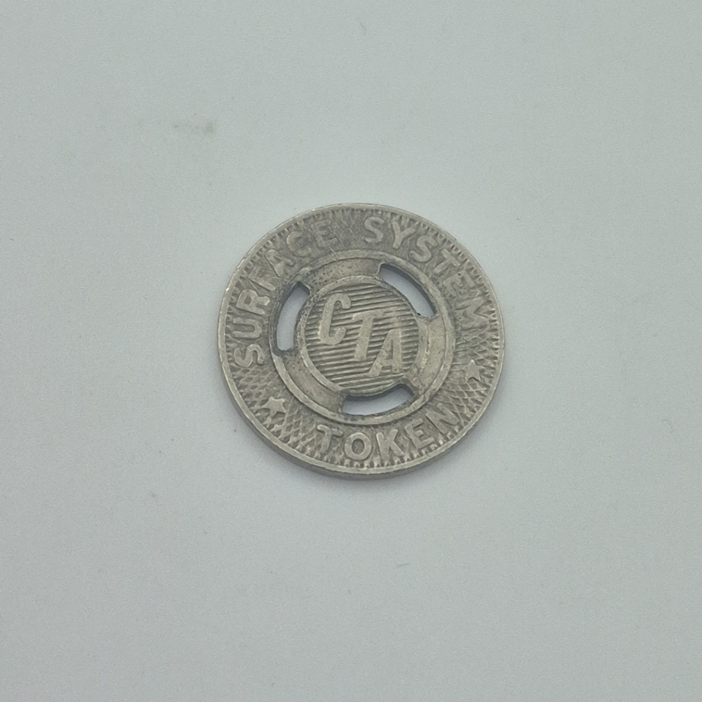 Chicago Transit Authority CTA Token Surface System Token Vintage